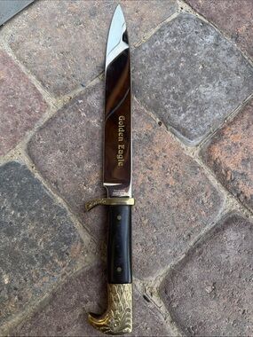 Kershaw Golden Eagle 1984 Solingen Fixed Blade Hunting Knife Clip Point